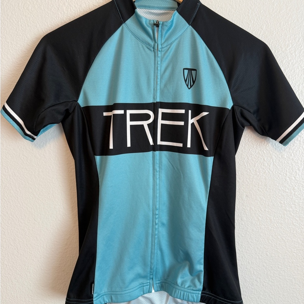 TREK Kids Cycling Jersey - Blue and Black